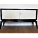 Buffet Bas Art Déco 1940/50, Laqué Noir Et Parchemin