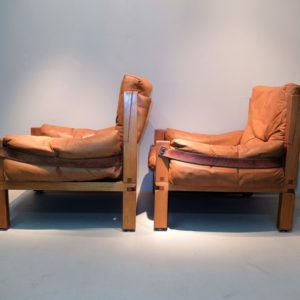 Paire De Fauteuils Pierre Chapo 1960