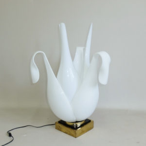 Lampe à Poser En Forme De Fleur, Rougier 1970