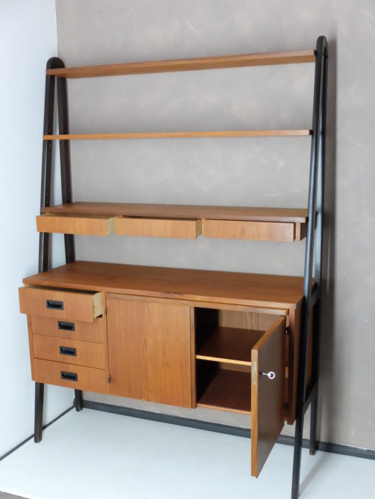 Buffet Bas/ Bibliothèque Scandinave En Teck, 1960 Buffet Bas/ Bibliothèque Scandinave En Teck, 1960