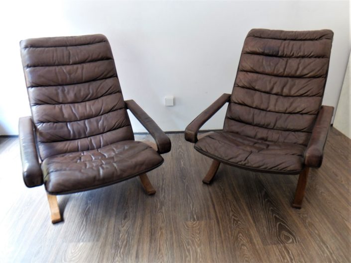 Paire De Fauteuils Flex à Dossier Haut, Ingmar Relling, 1970 Paire De Fauteuils Flex à Dossier Haut, Ingmar Relling, 1970