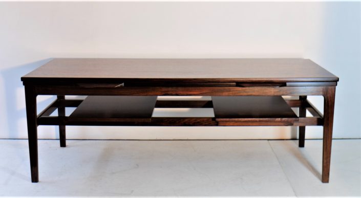 Table basse scandinave en palissandre, époque 1960